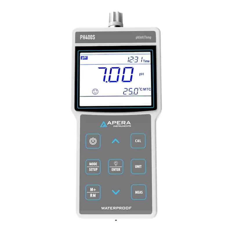 PH400S Portable pH Meter with GLP Data Management and USB Output